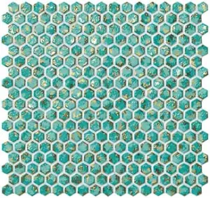 HEXAGON TURQUOISE BRILLANT/RET